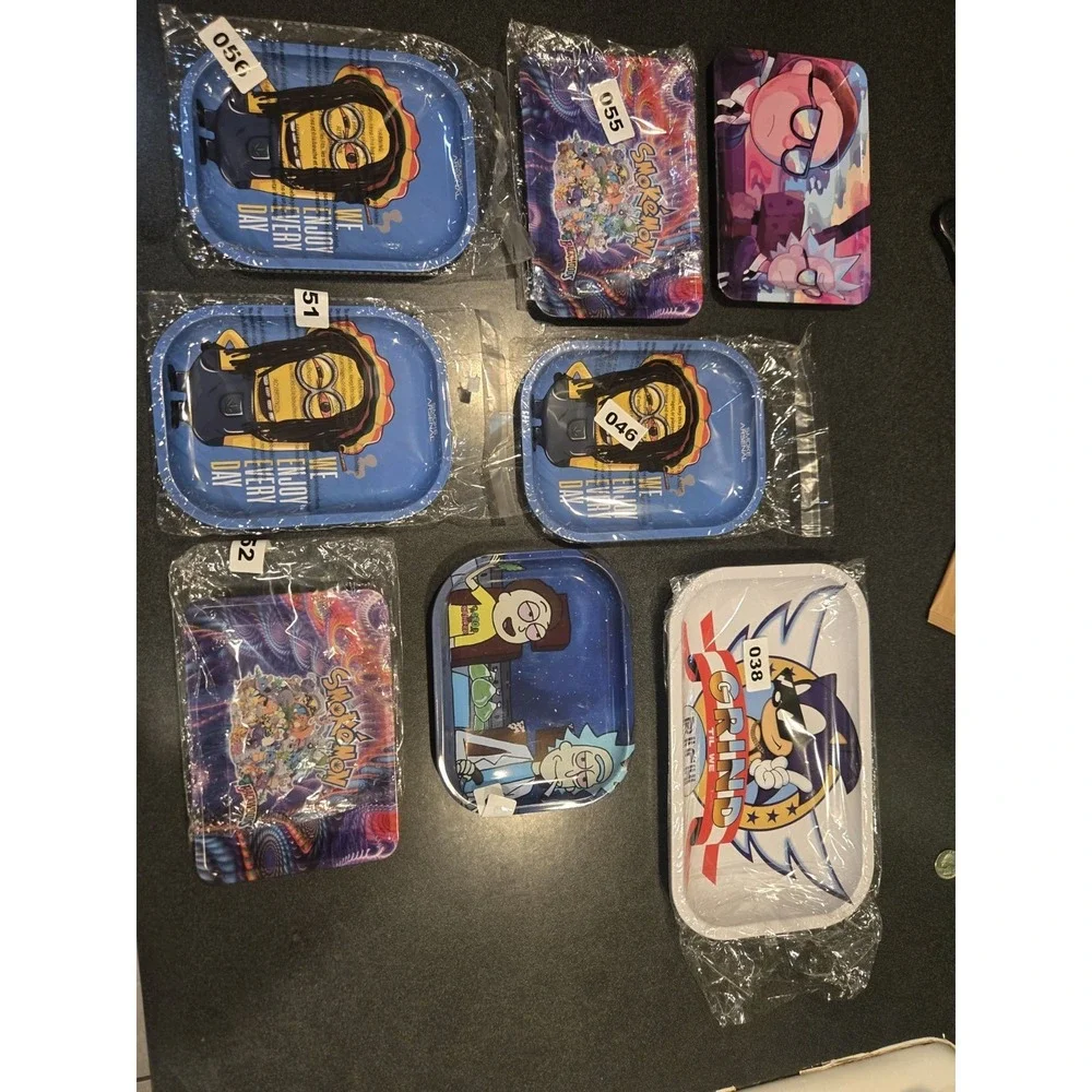 Rolling Tray Lot Smoke Arsenal Designs + 2 ASSC Calculator Rulers Pink
